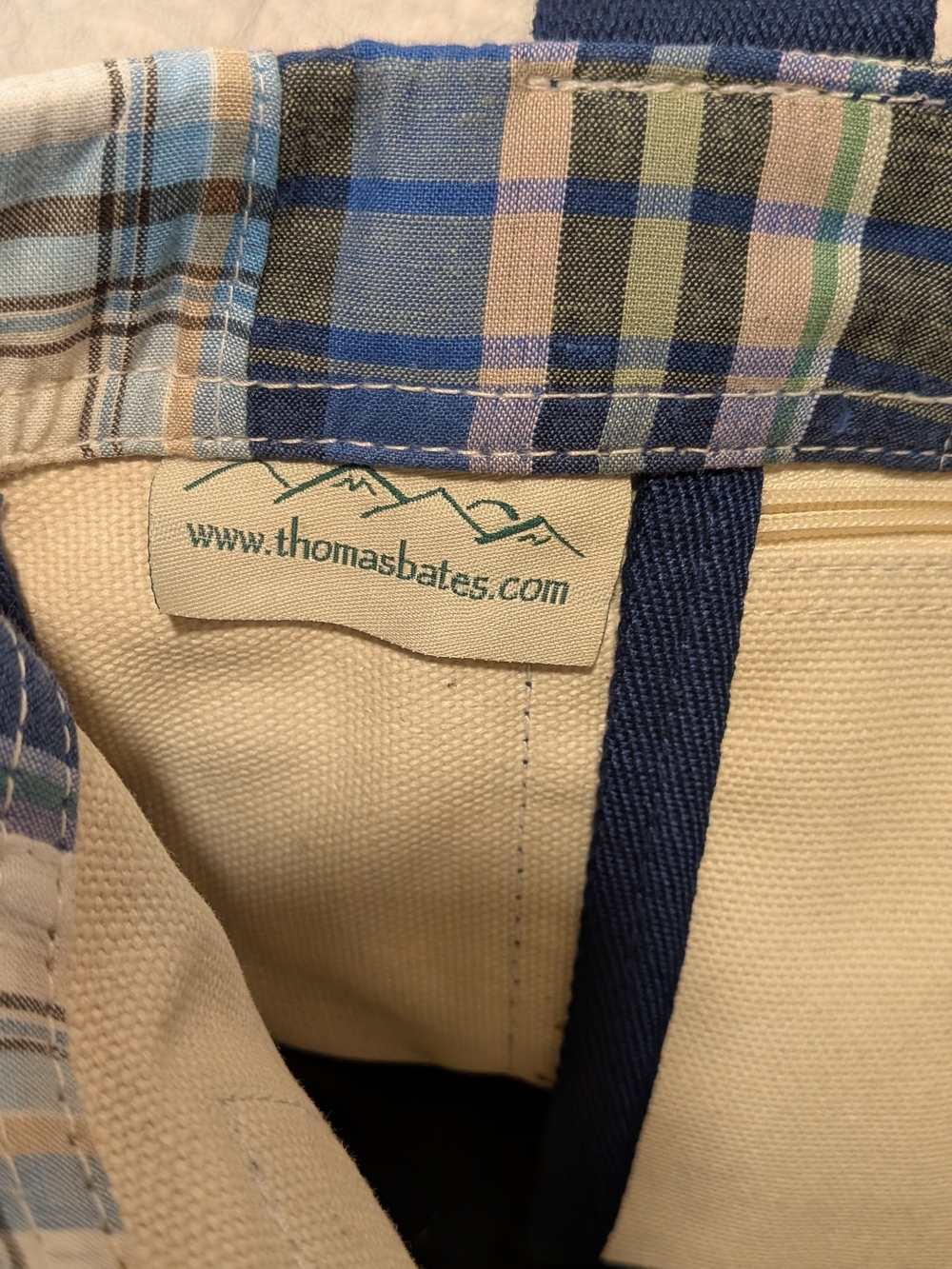 Plaid Mini Tote Bag | Preppy | Coastal | Nautical | Made in USA - Picture 3 of 6